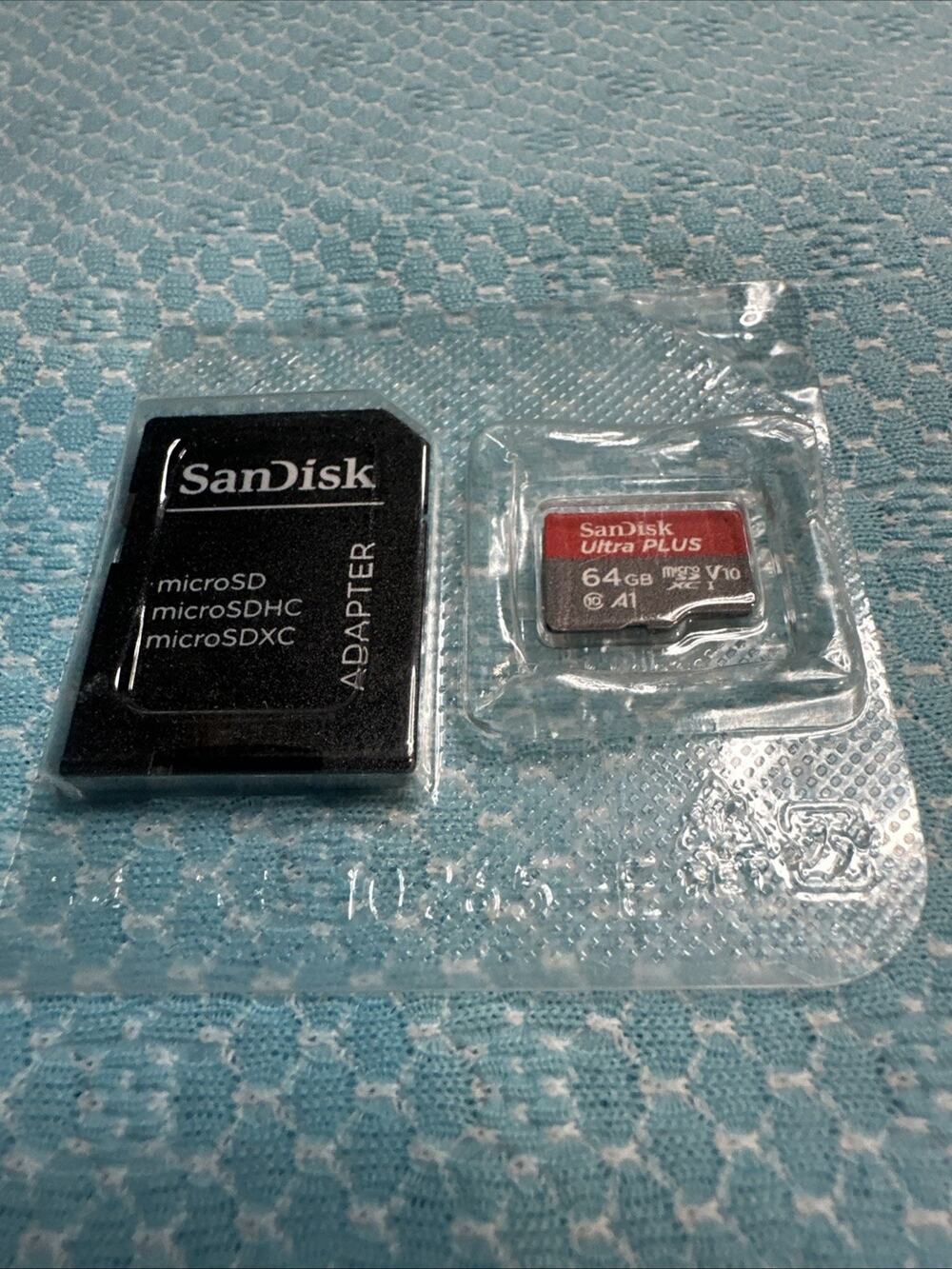 SanDisk Ultra Plus 64GB Micro SD Memory Card w Adapter